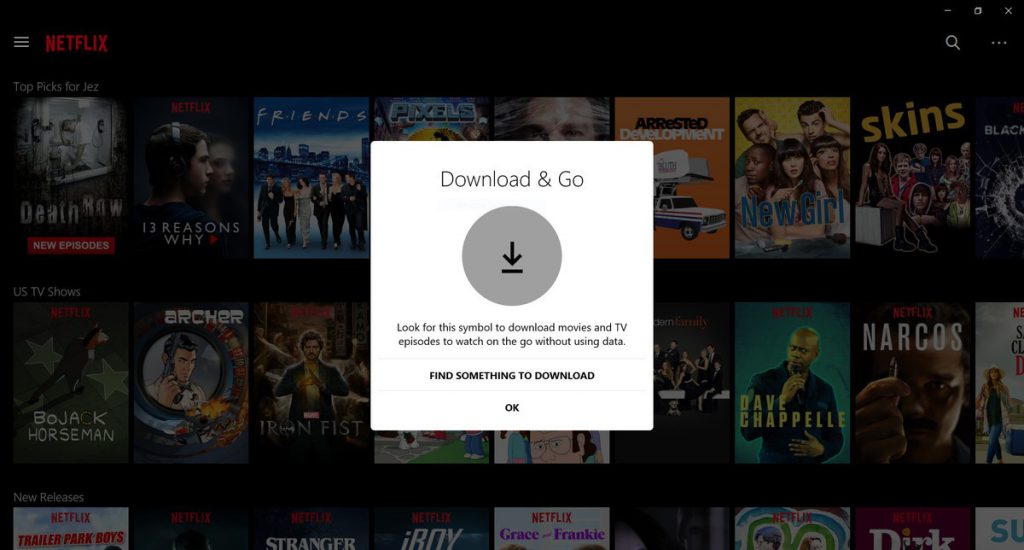 netflix windows app download foldeer