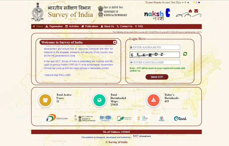 Google Maps Survey of India