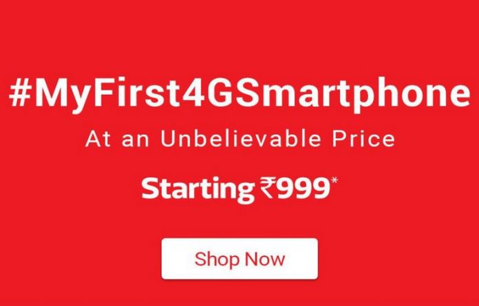 Vodafone & Flipkart Partner Offering 4G Smartphones Price of RS.999