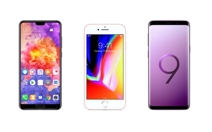 Huawei p20 pro vs samsung s9 vs iphone x