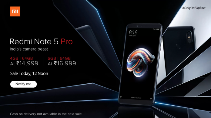 redmi-note-5-pro-flash-sale-flipkart-may-9 redmi note 5 pro flash sale