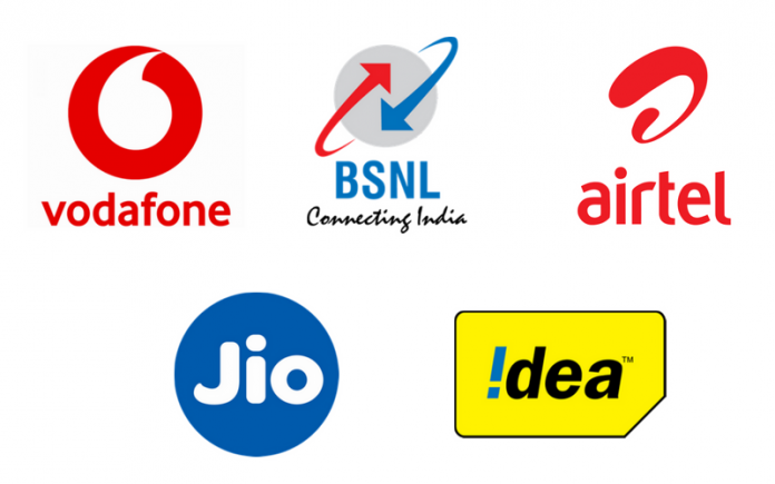 Airtel Jio Idea Vodafone BSNL