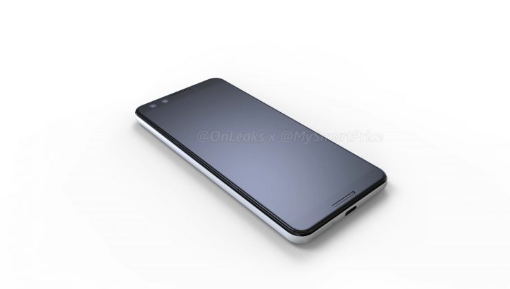 前置雙攝、背面單攝：Google Pixel 3 與 Pixel 3 XL 渲染圖搶先看；谷歌也瘋劉海屏！ 1