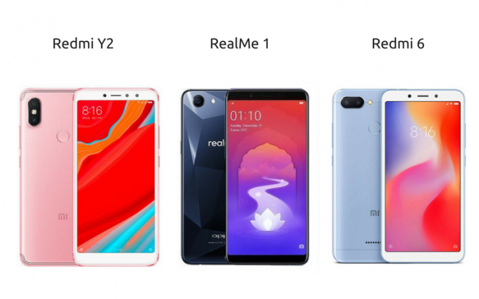 Redmi Y2 vs RealMe 1 vs Redmi 6
