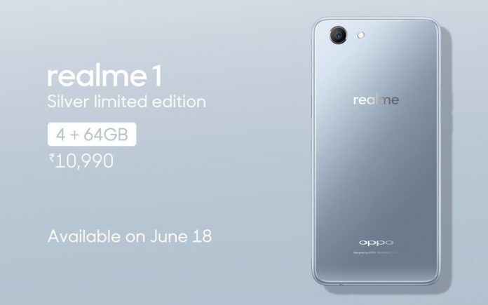 realme 1 silver