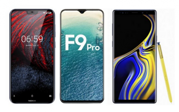 Nokia 6 1 Plus X6 Oppo F9 Pro Samsung Galaxy Note 9 Smartphones