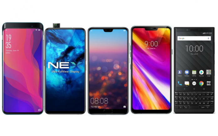 OPPO Find X Vivo NEX Huawei P20 Pro LG G7 ThinQ Blackberry Key2 OPPO Find X Vivo NEX Huawei P20 Pro LG G7 ThinQ Blackberry Key2