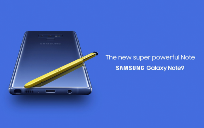 Samsung Galaxy Note 9 with s pen