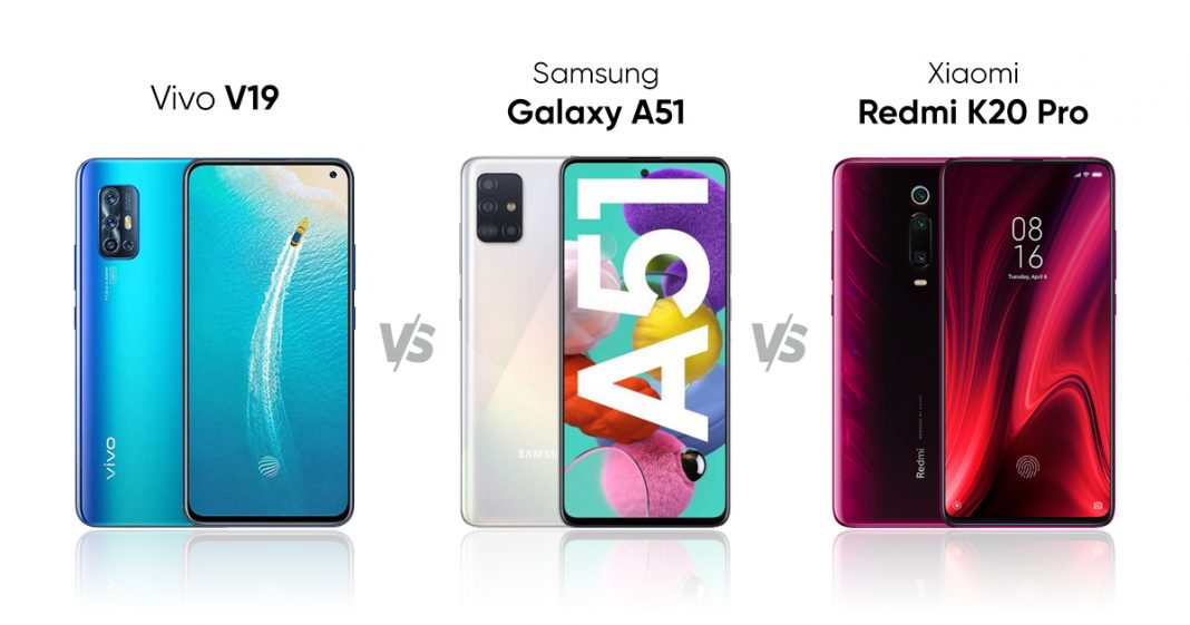 compare vivo v19 and samsung m51