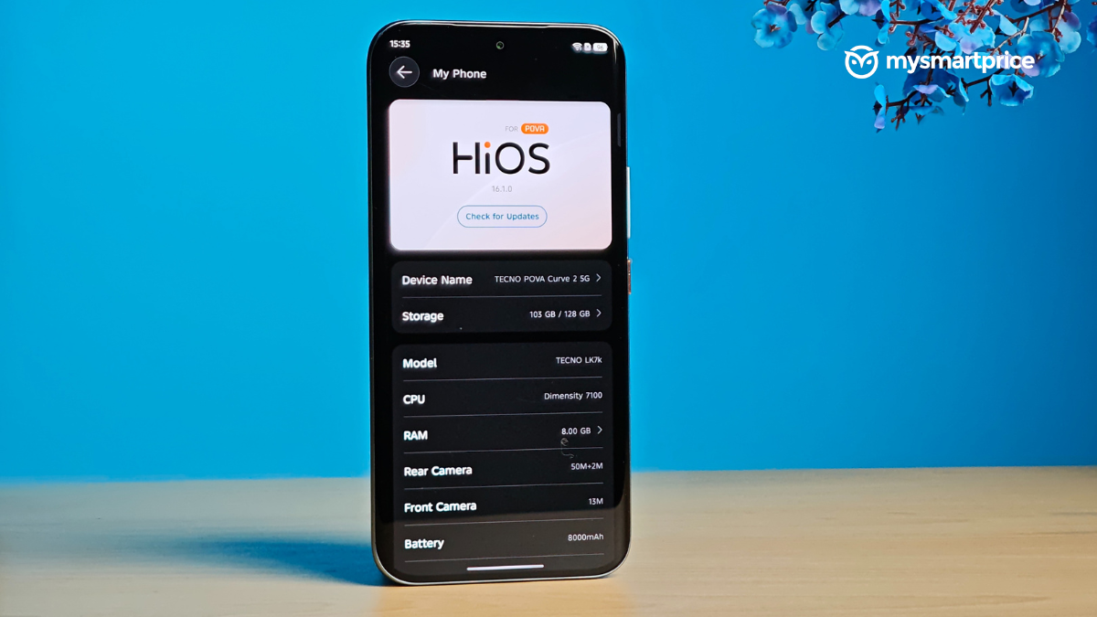 HiOS 16 on the Tecno Pova Curve 2
